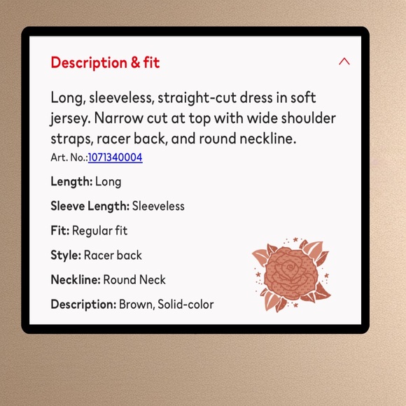 H&M sleeveless jersey maxi dress. Size XXL. - Picture 3 of 3